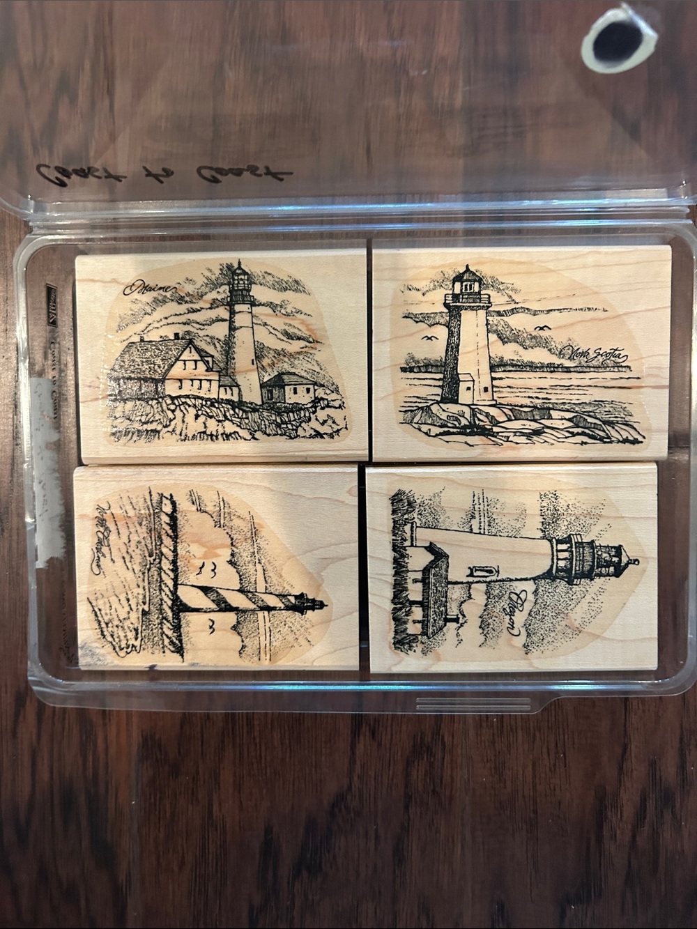 Stampin’ Up! Coast to Coast Lighthouse Rubber Stamp Set of 4 Stamps - Picture 3 of 4